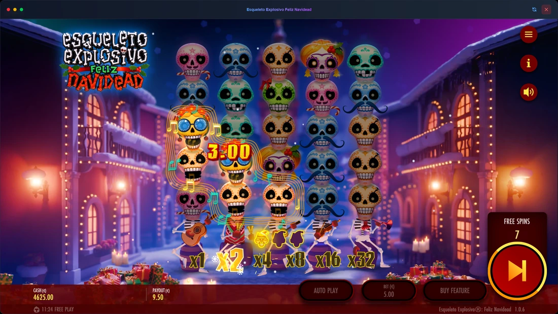 Esqueleto Explosivo Feliz Navidead Bonus Game Esqueleto Explosivo Feliz Navidead Bonus Game